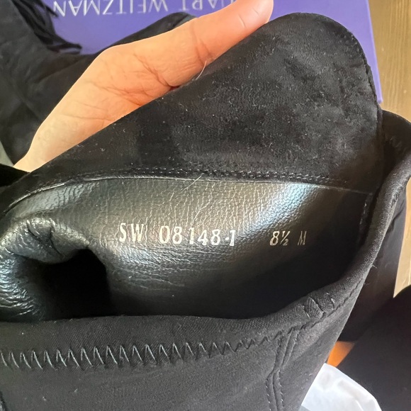 Black Suede Fringe Boots - US 8.5 (M) - Picture 6 of 6